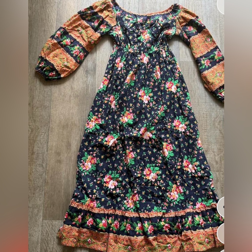 Vintage off the shoulder maxi
